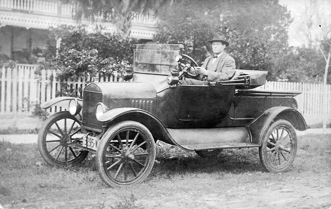 Franklin Anderson Babb in his Ford Model T