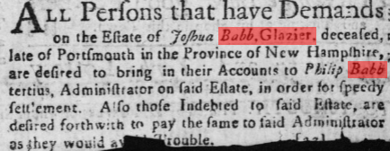 Joshua Babb of Portsmouth, NH