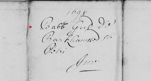William Babb of Berkhamsted – Estate Records (1698)