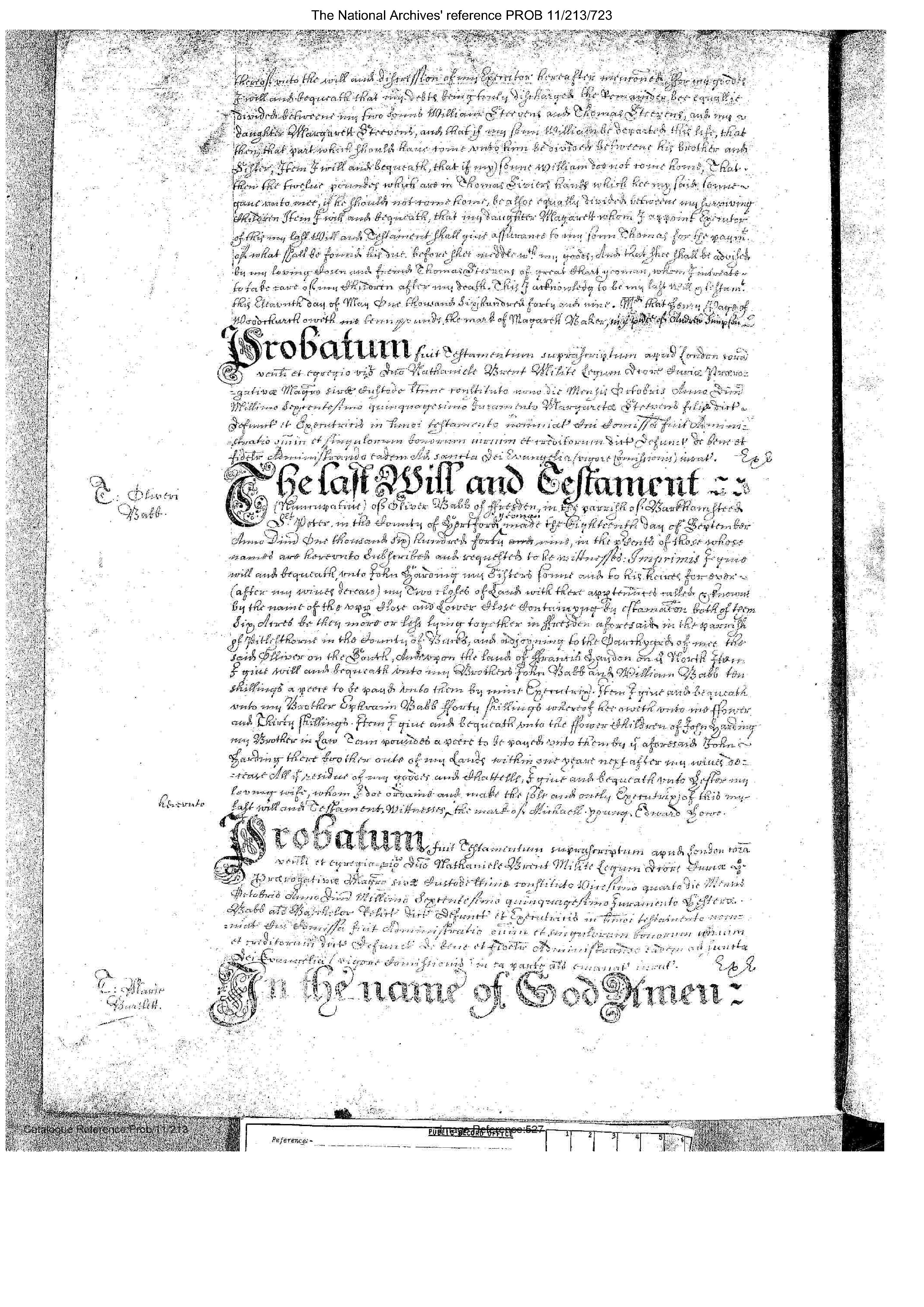 When the Records Whisper: The Babbs of Hertfordshire